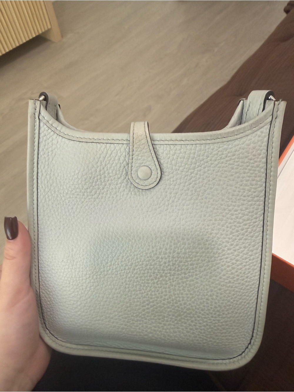 Hermès Evelyne TPM Bleu Pale Clemence
Silver Hardware - Picture 2 of 8